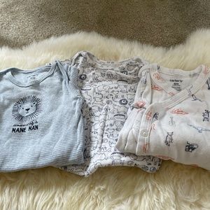 Theee Carters 6 month onesies